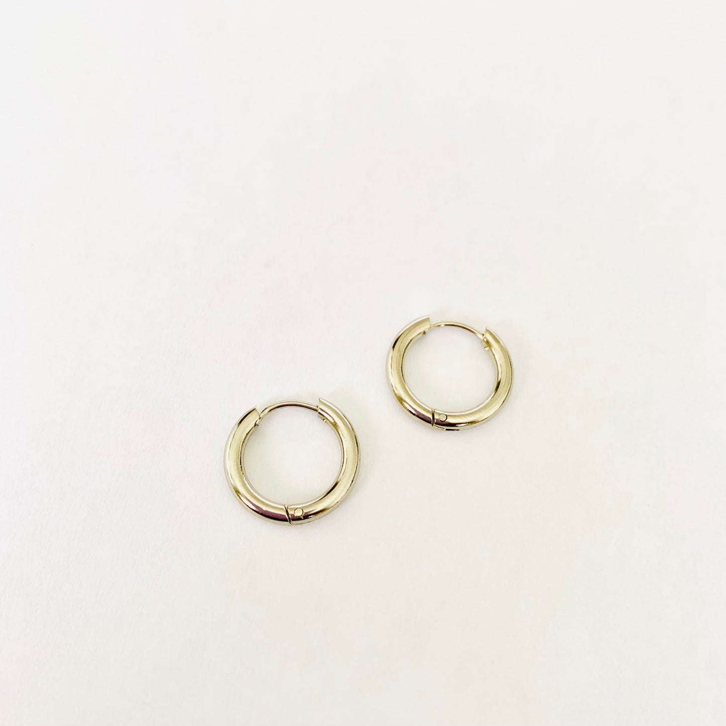 Silver Circle Hoops (12mm)