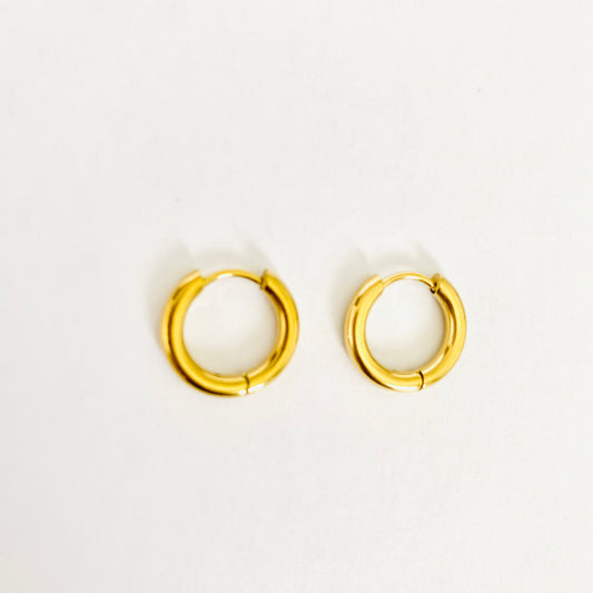 Golden Circle Hoops (10mm)