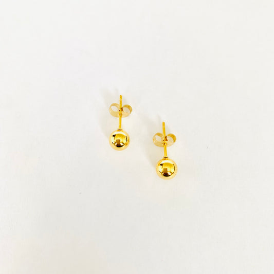 Gold Sphere Studs (M)