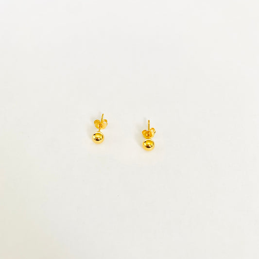 Gold Sphere Studs (S)