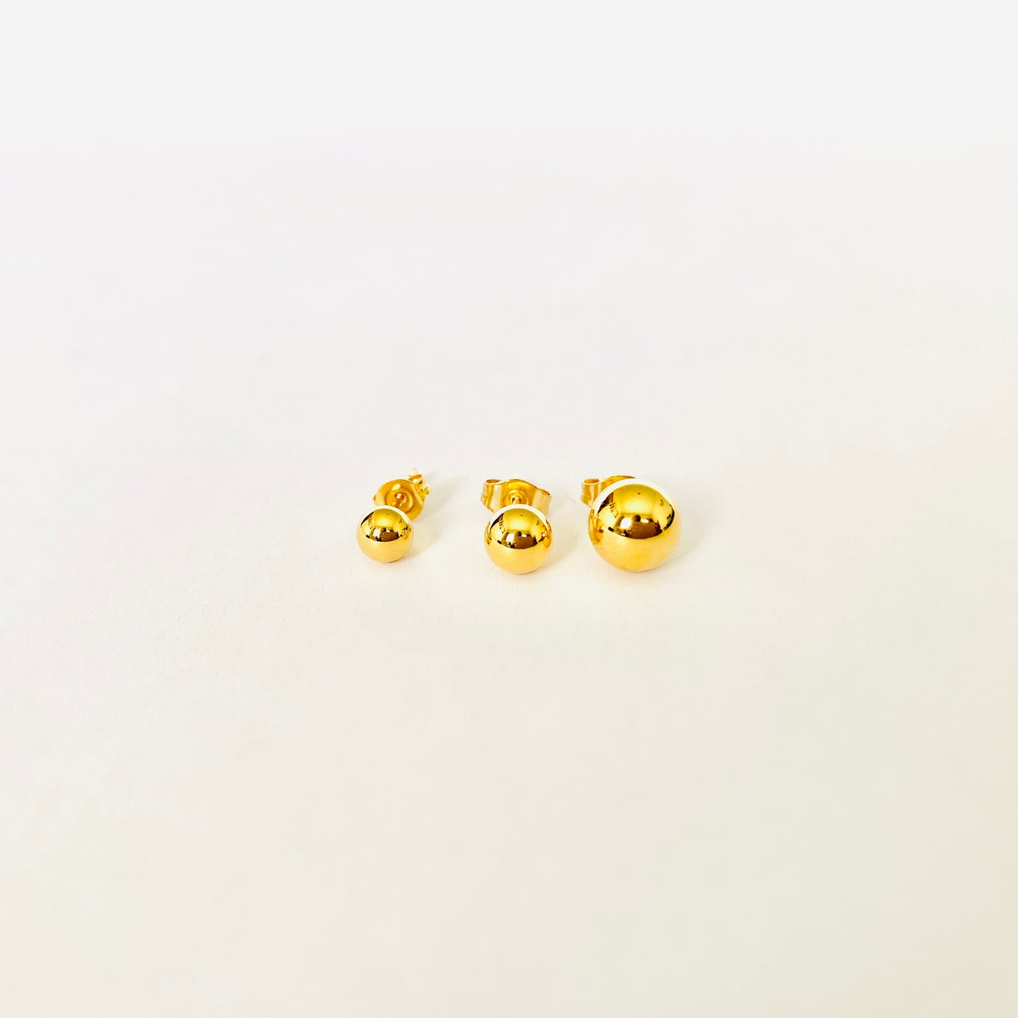 Gold Sphere Studs (3 pairs)