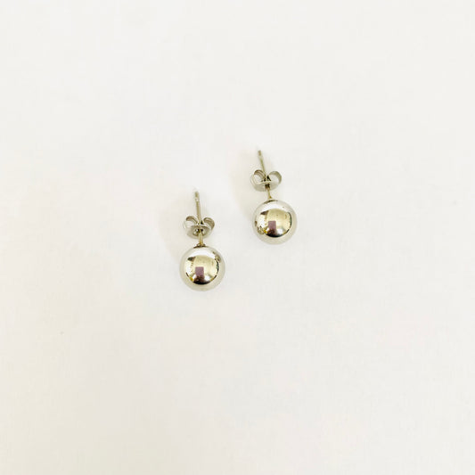 Silver Sphere Studs (8mm)