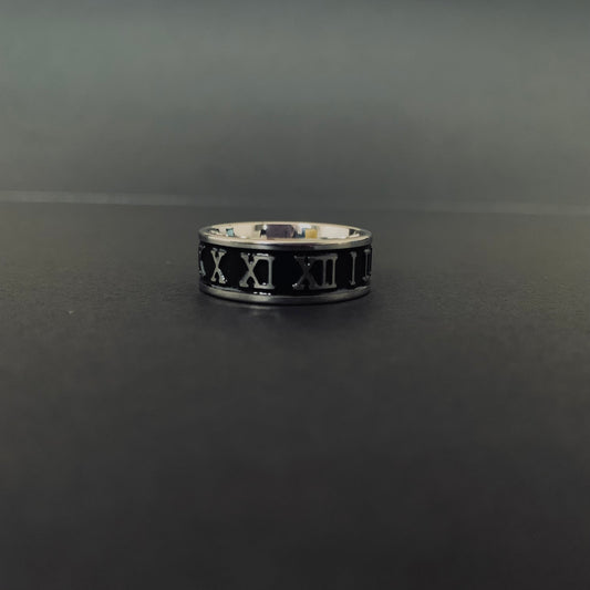 Silver Roman Numeral Ring