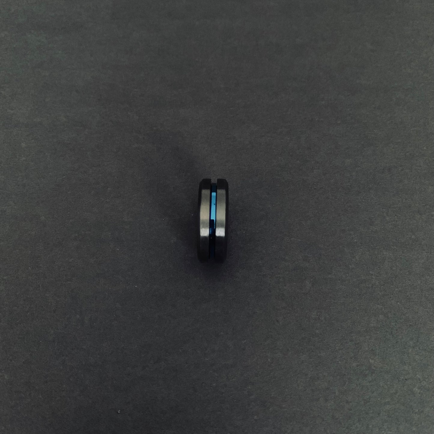 Black Blue Line Ring