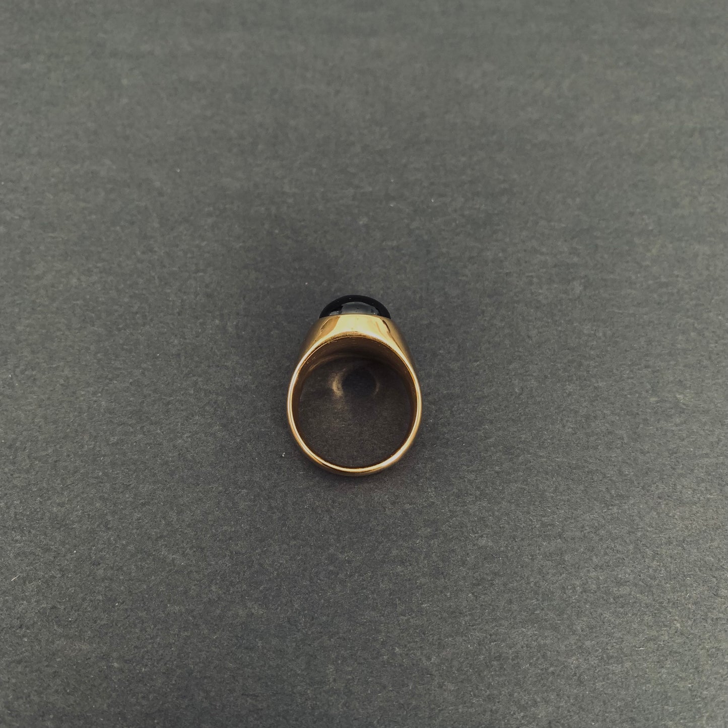 Black Onyx Dome Ring (Gold)