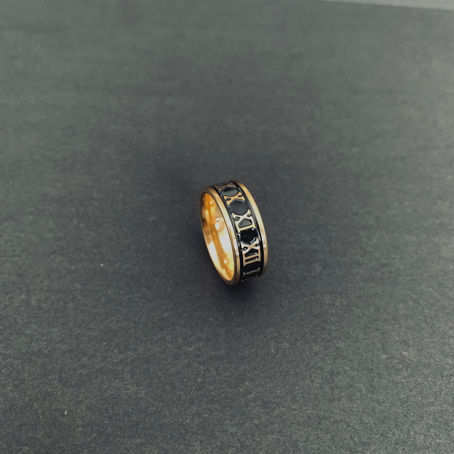 Gold Roman Numeral Ring