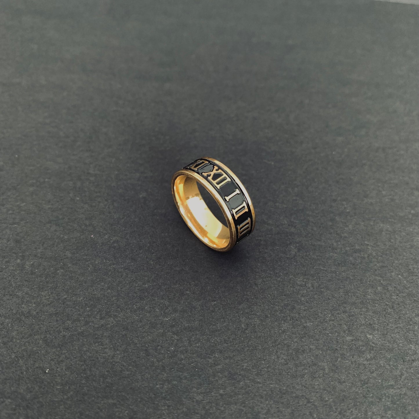 Gold Roman Numeral Ring