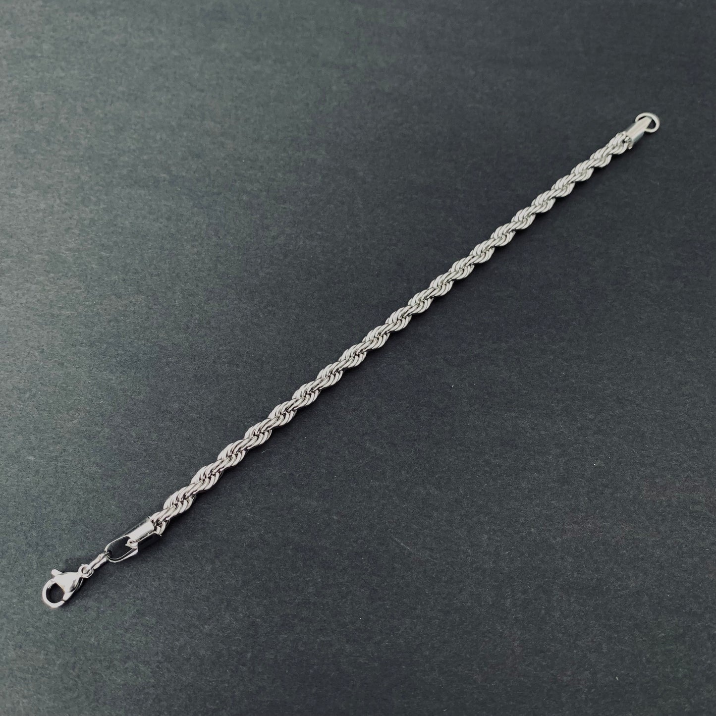 Silver Rope Chain Bracelet