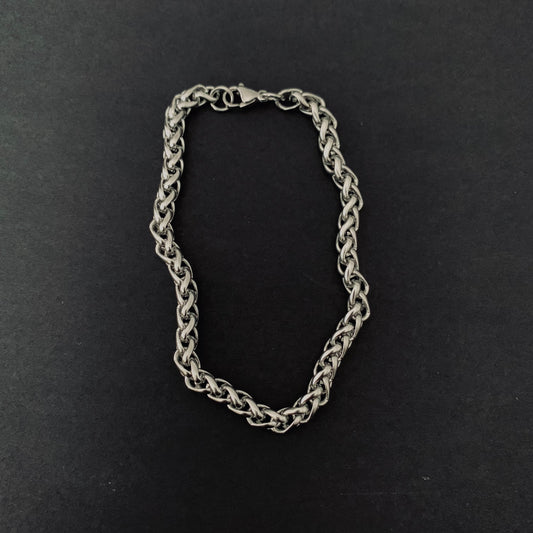 Silver Wheat Chain Bracelet