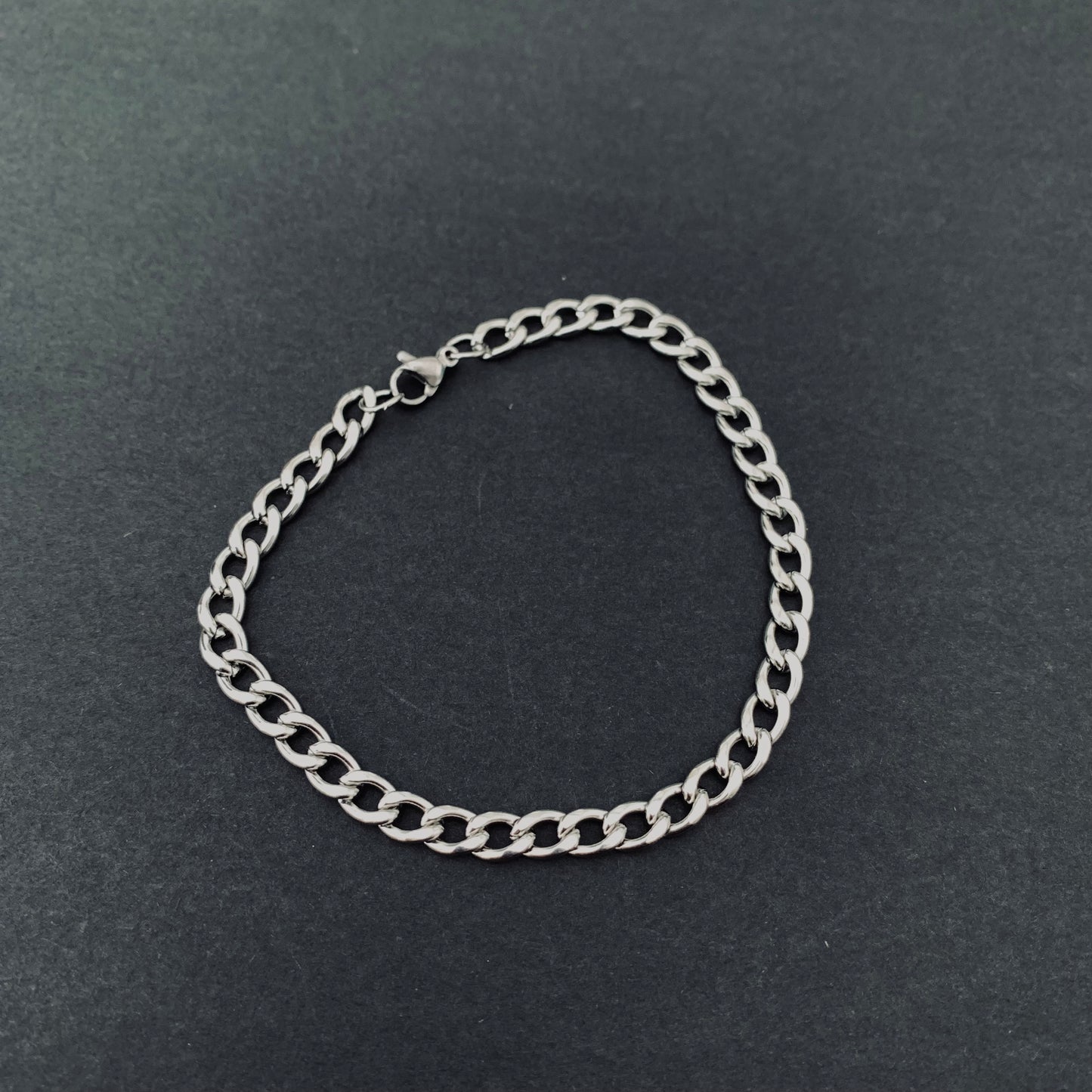 Silver Curb Chain Bracelet