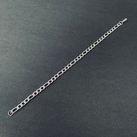 Silver Figaro Chain Bracelet