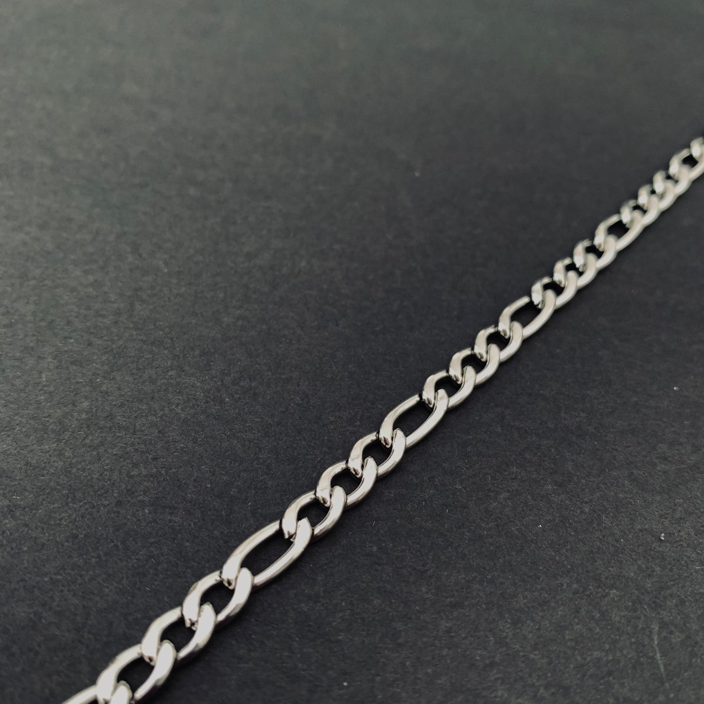 Silver Figaro Chain Bracelet