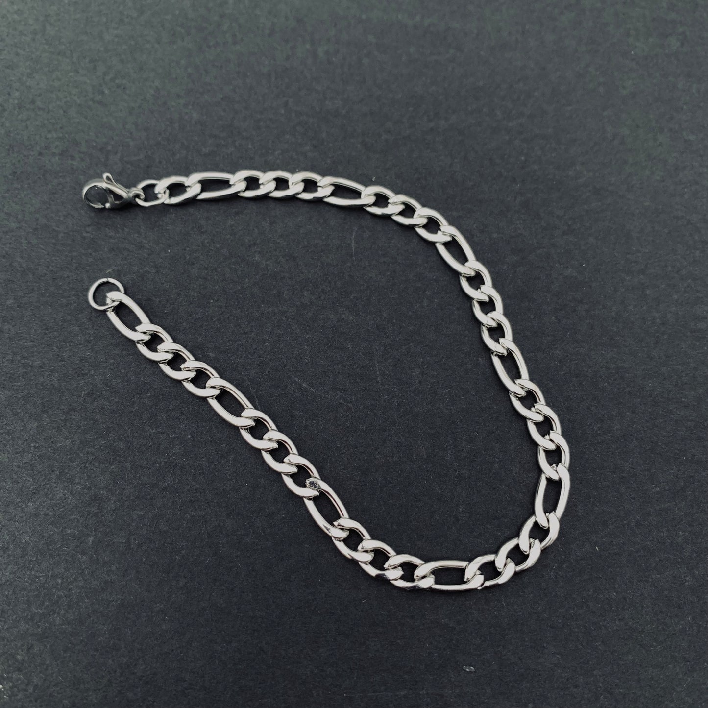 Silver Figaro Chain Bracelet