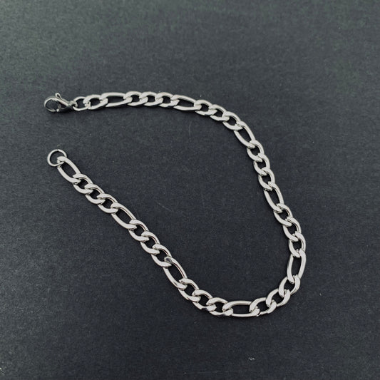 Silver Figaro Chain Bracelet