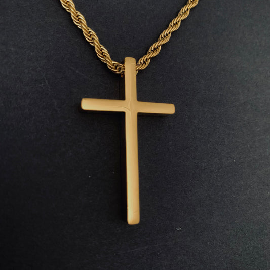 Gold Cross Pendant Necklace