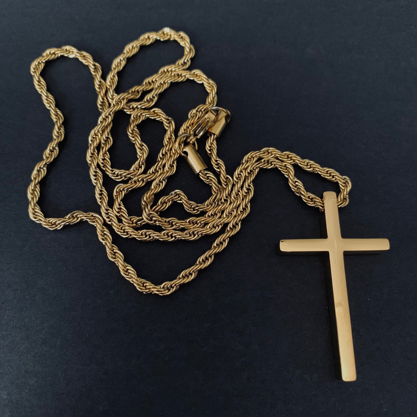 Gold Cross Pendant Necklace