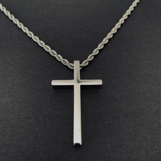 Silver Cross Pendant Necklace