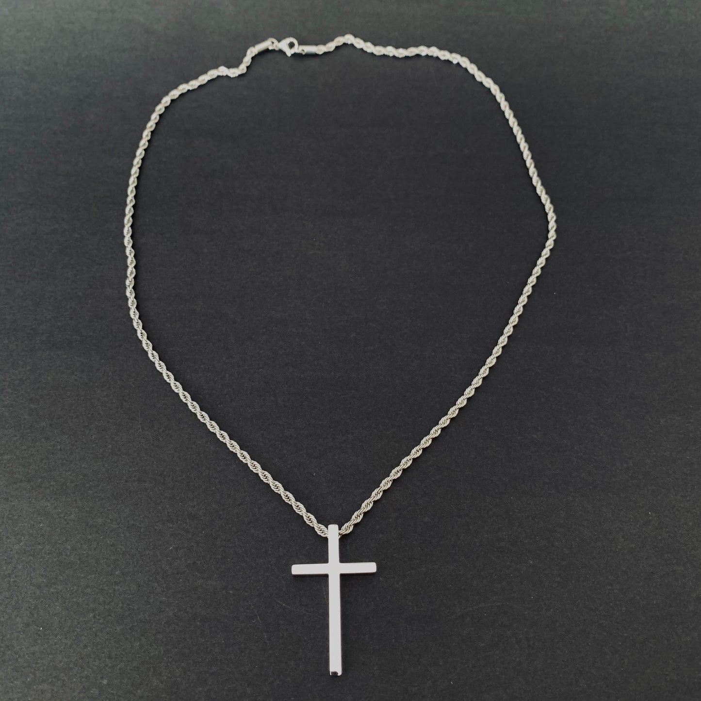 Silver Cross Pendant Necklace