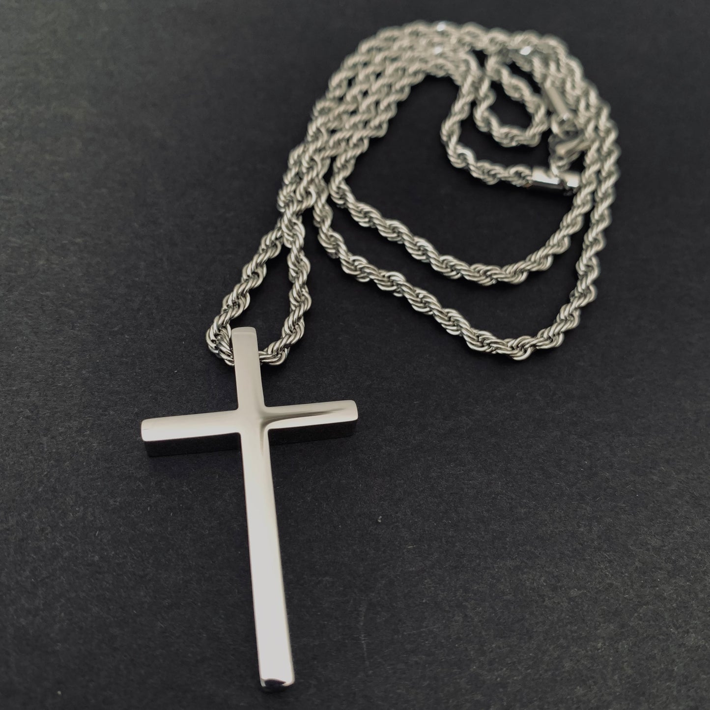 Silver Cross Pendant Necklace