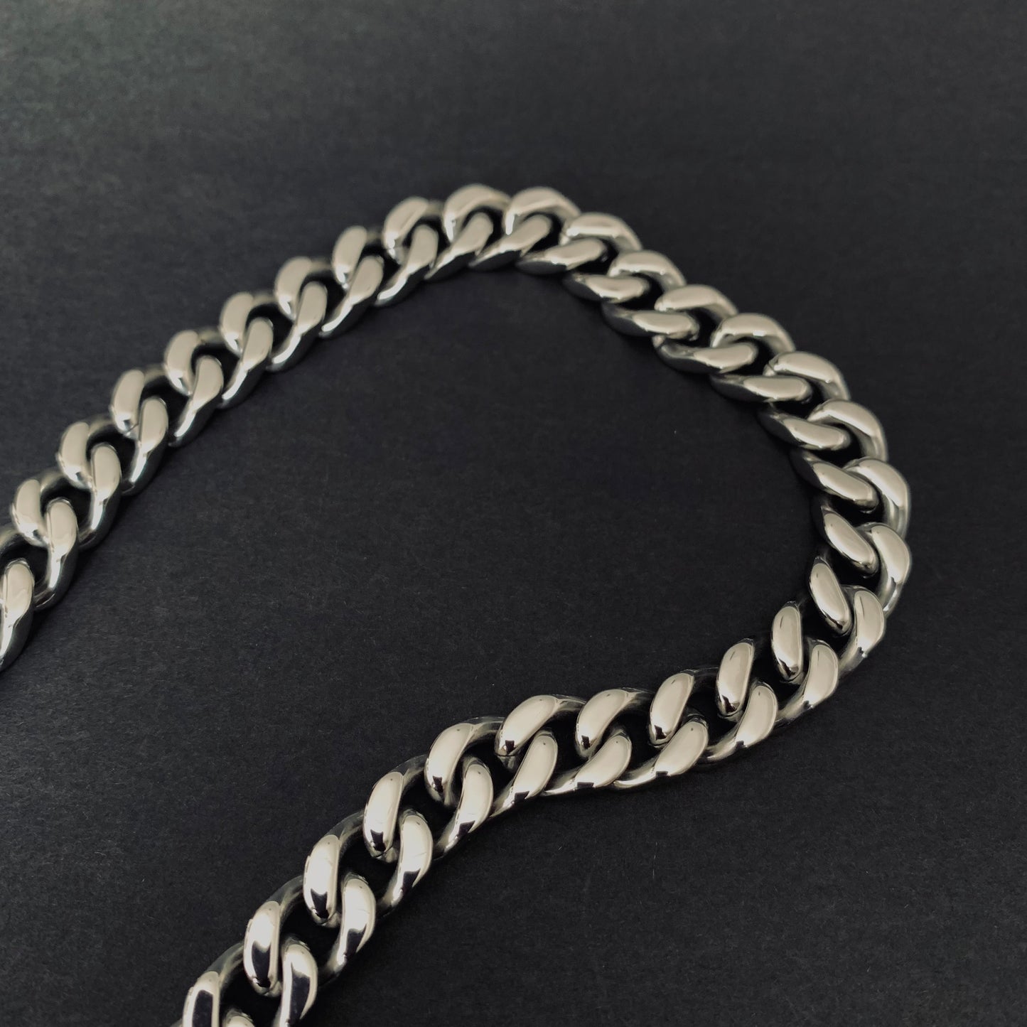 Silver Cuban Link Chain Necklace