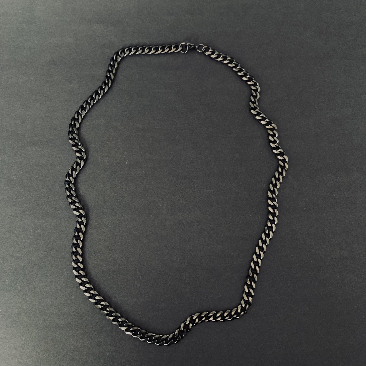 Black Cuban Link Chain Necklace