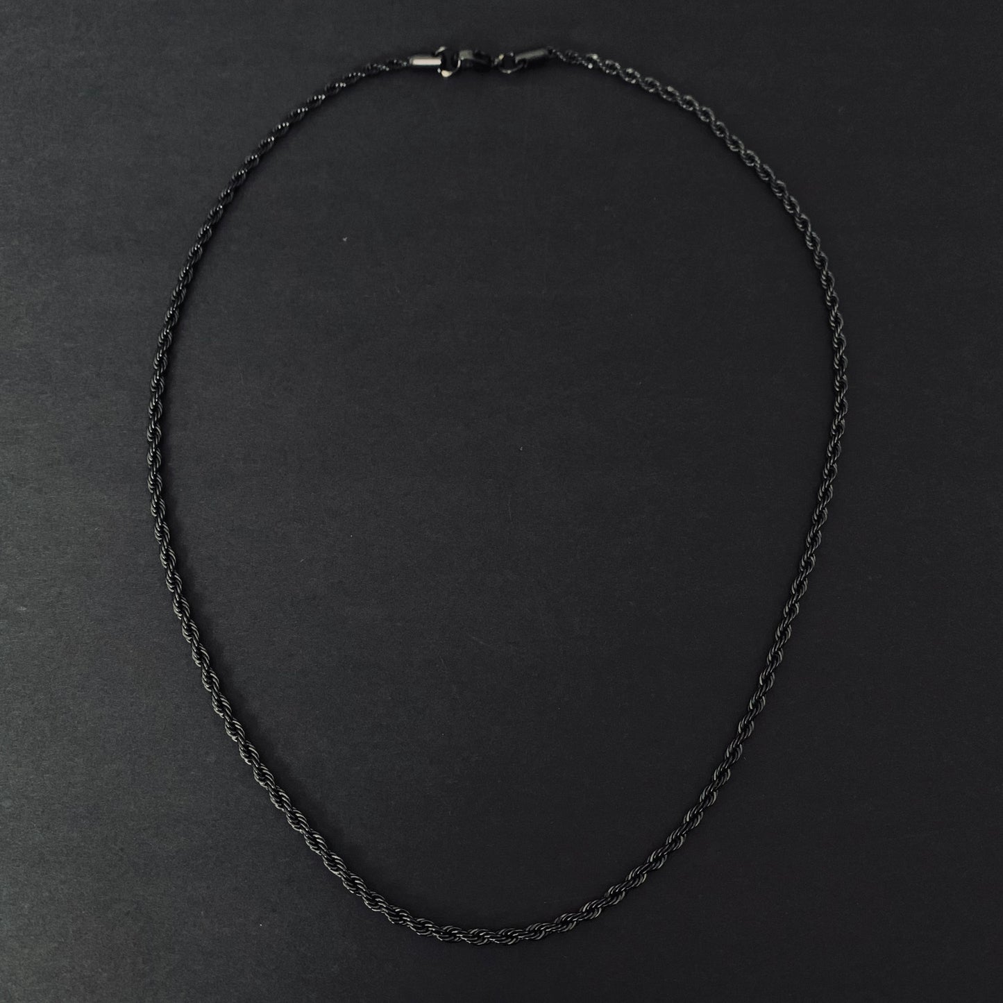Black Rope Chain Necklace