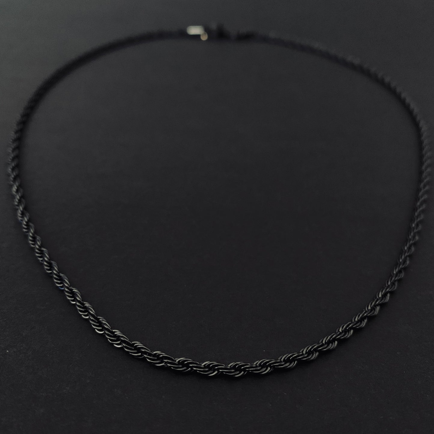 Black Rope Chain Necklace