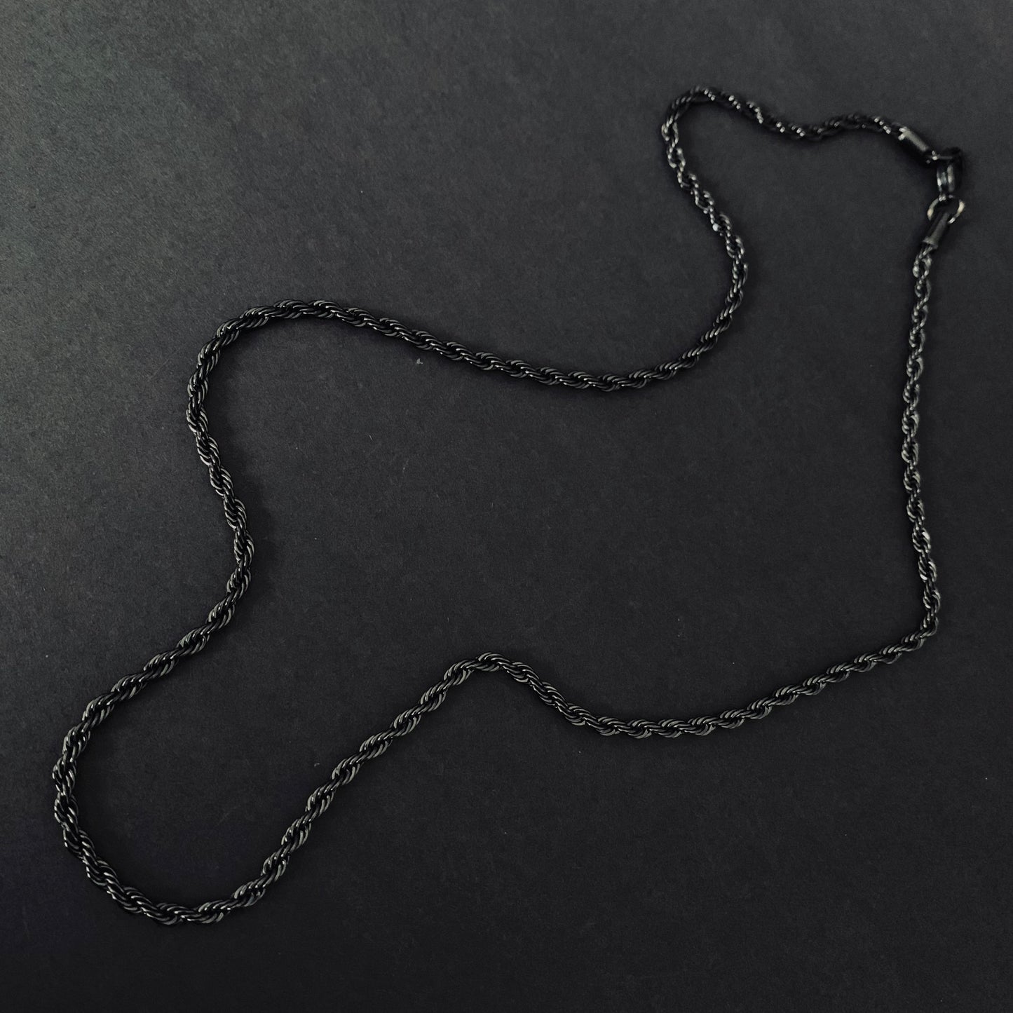 Black Rope Chain Necklace