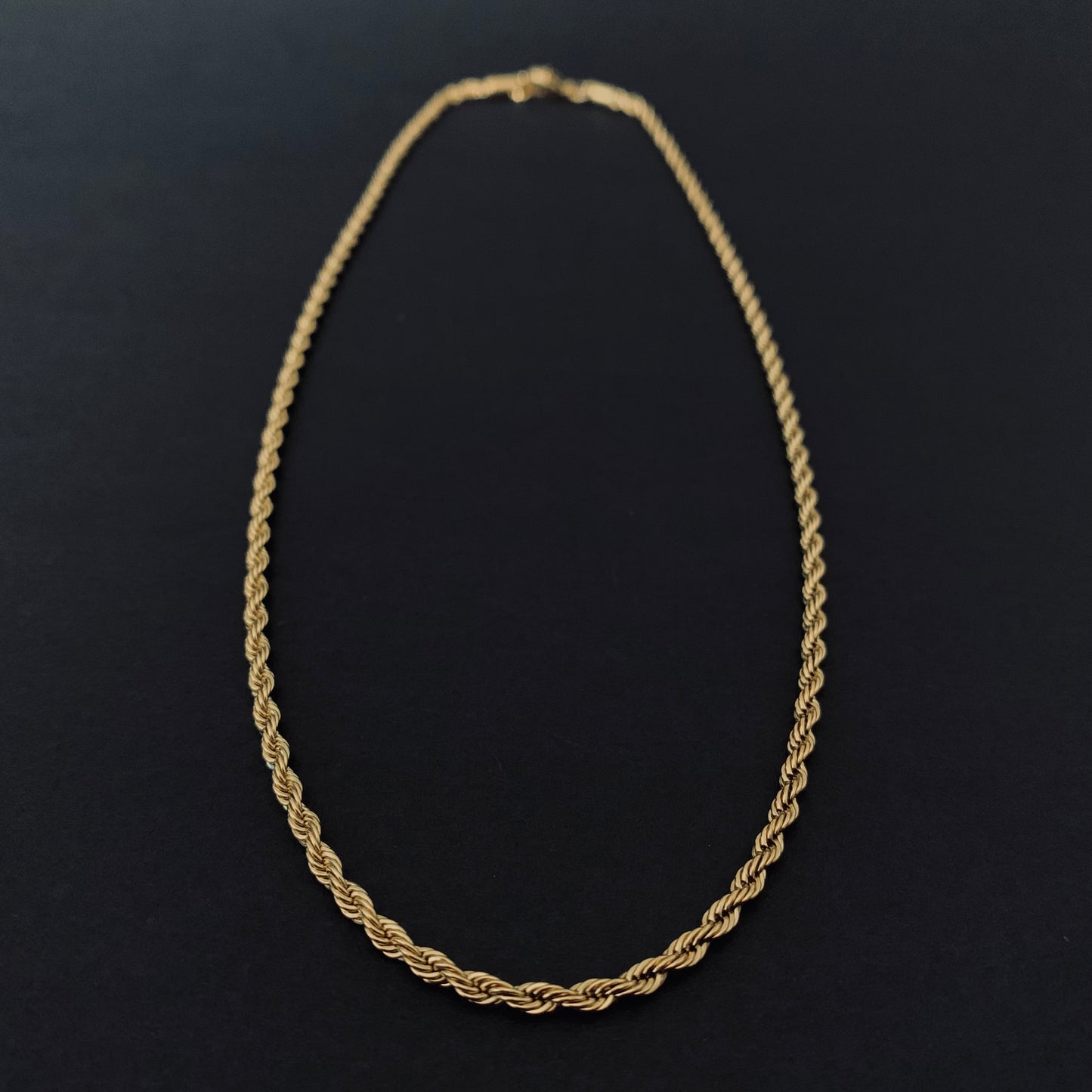 Gold Rope Chain Necklace