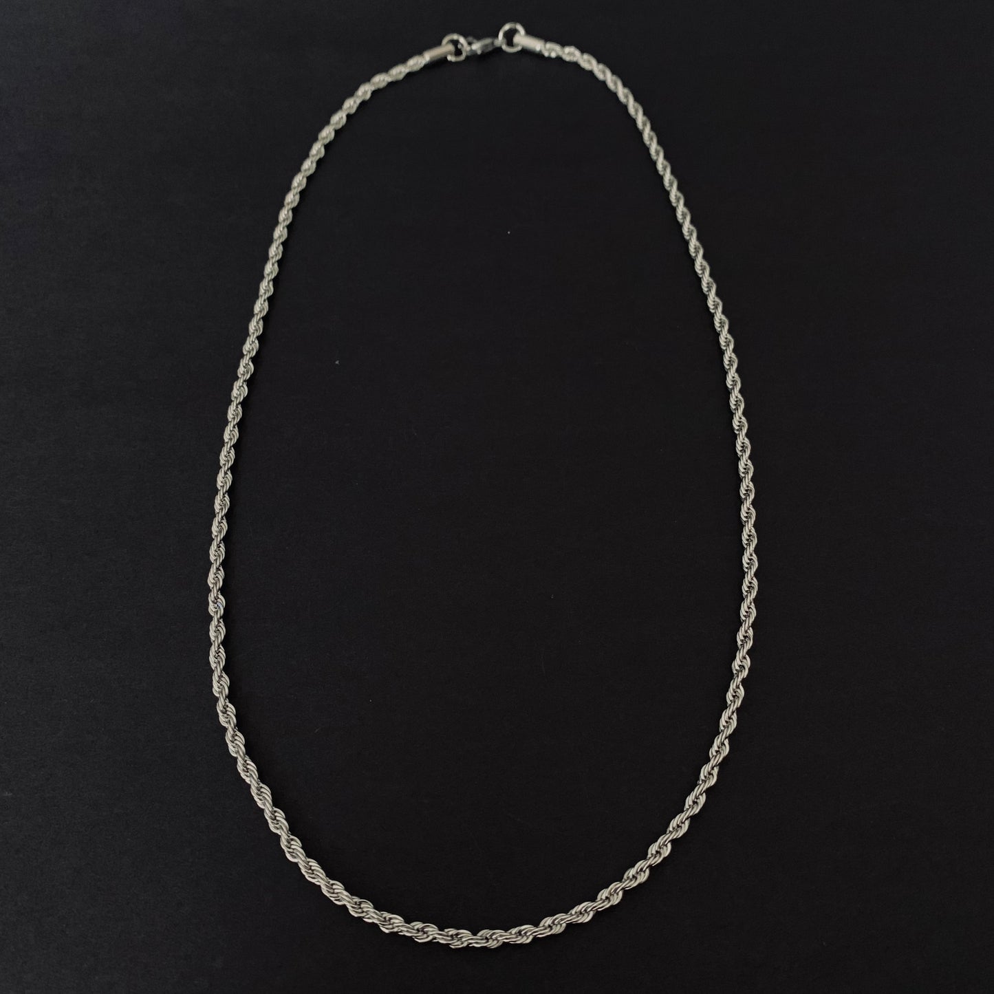 Silver Rope Chain Necklace