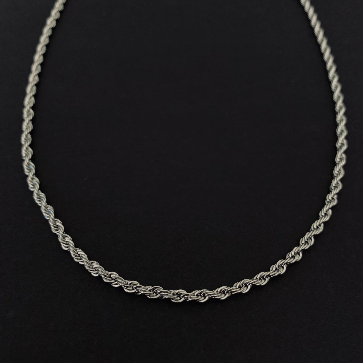 Silver Rope Chain Necklace