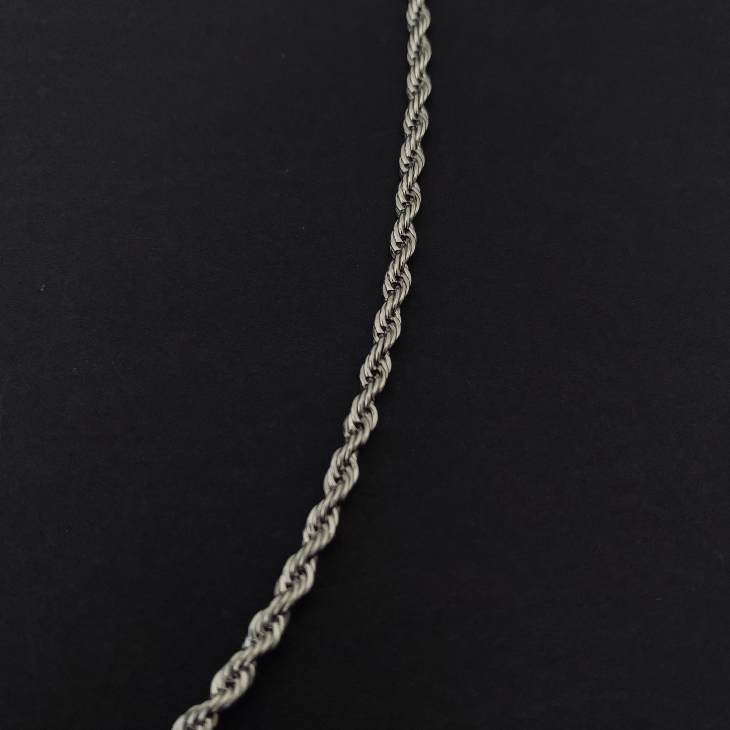 Silver Rope Chain Necklace