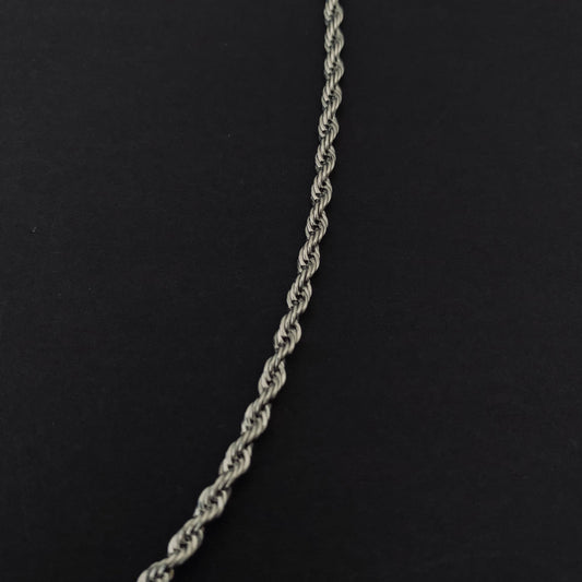 Silver Rope Chain Necklace