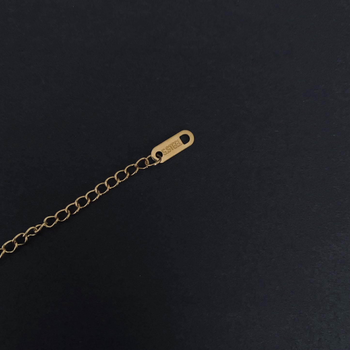 Gold Beaded Curb Link Chain Bracelet