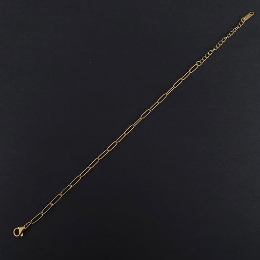 Gold Paperclip Chain Bracelet