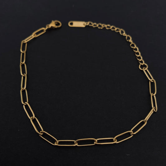 Gold Paperclip Chain Bracelet