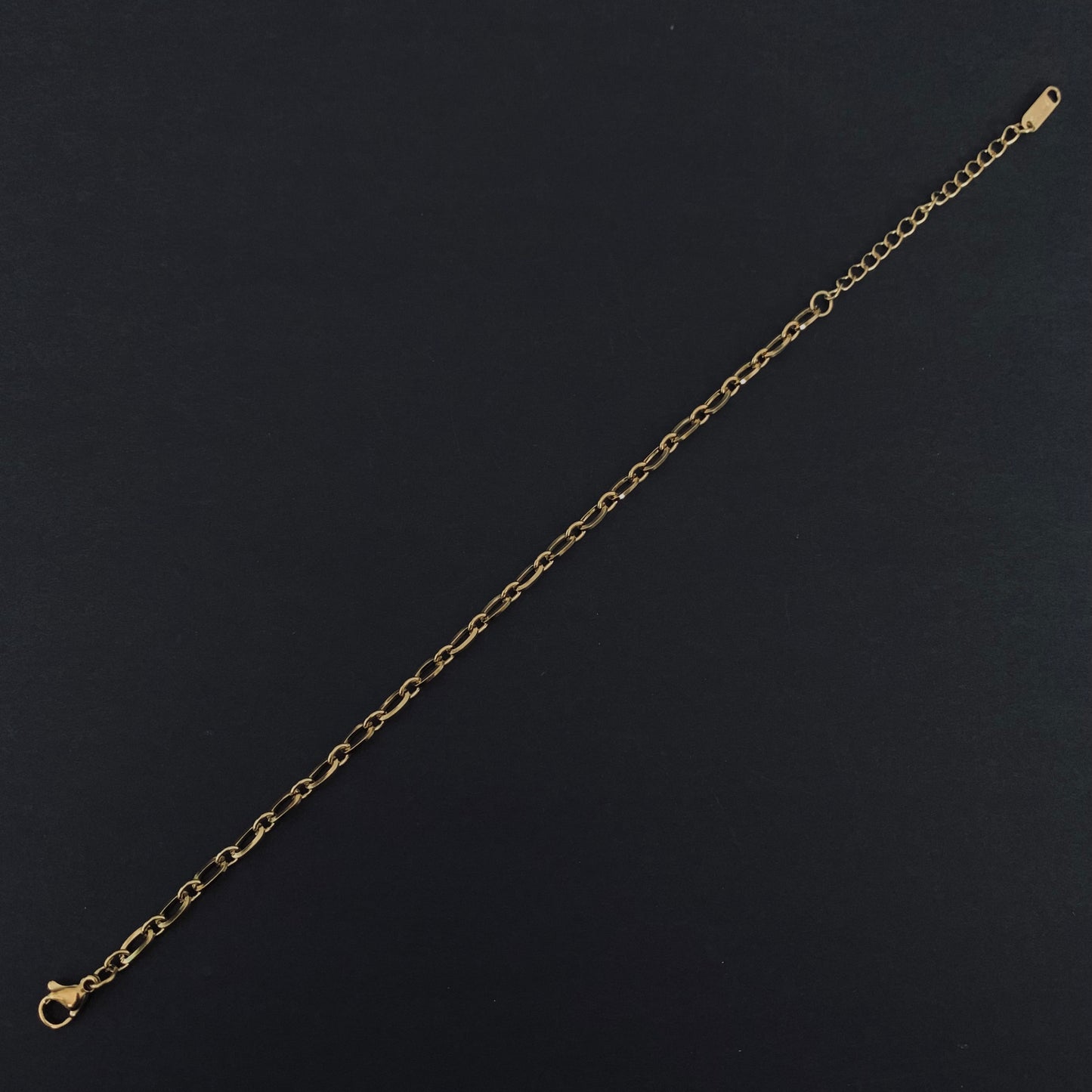 Gold Rolo Link Chain Bracelet