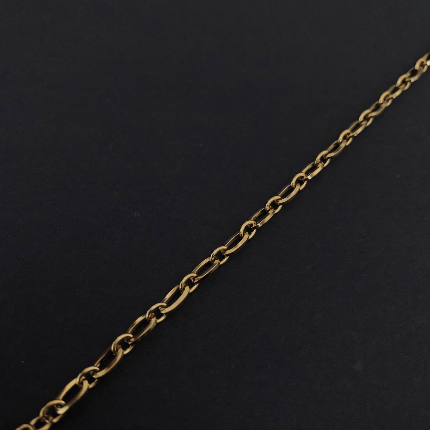 Gold Rolo Link Chain Bracelet
