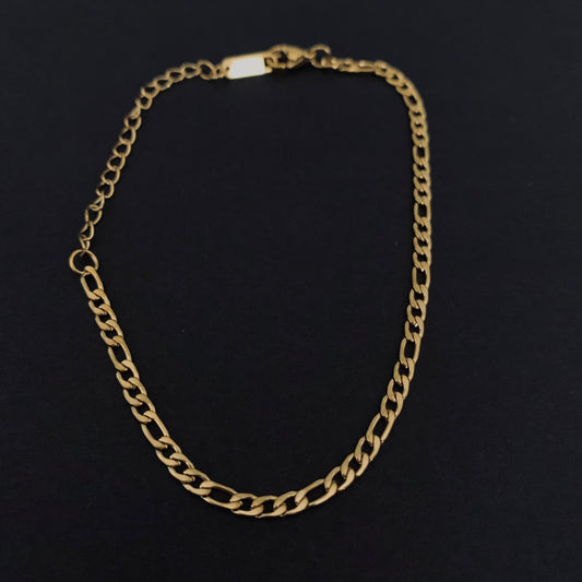 Gold Figaro Chain Bracelet
