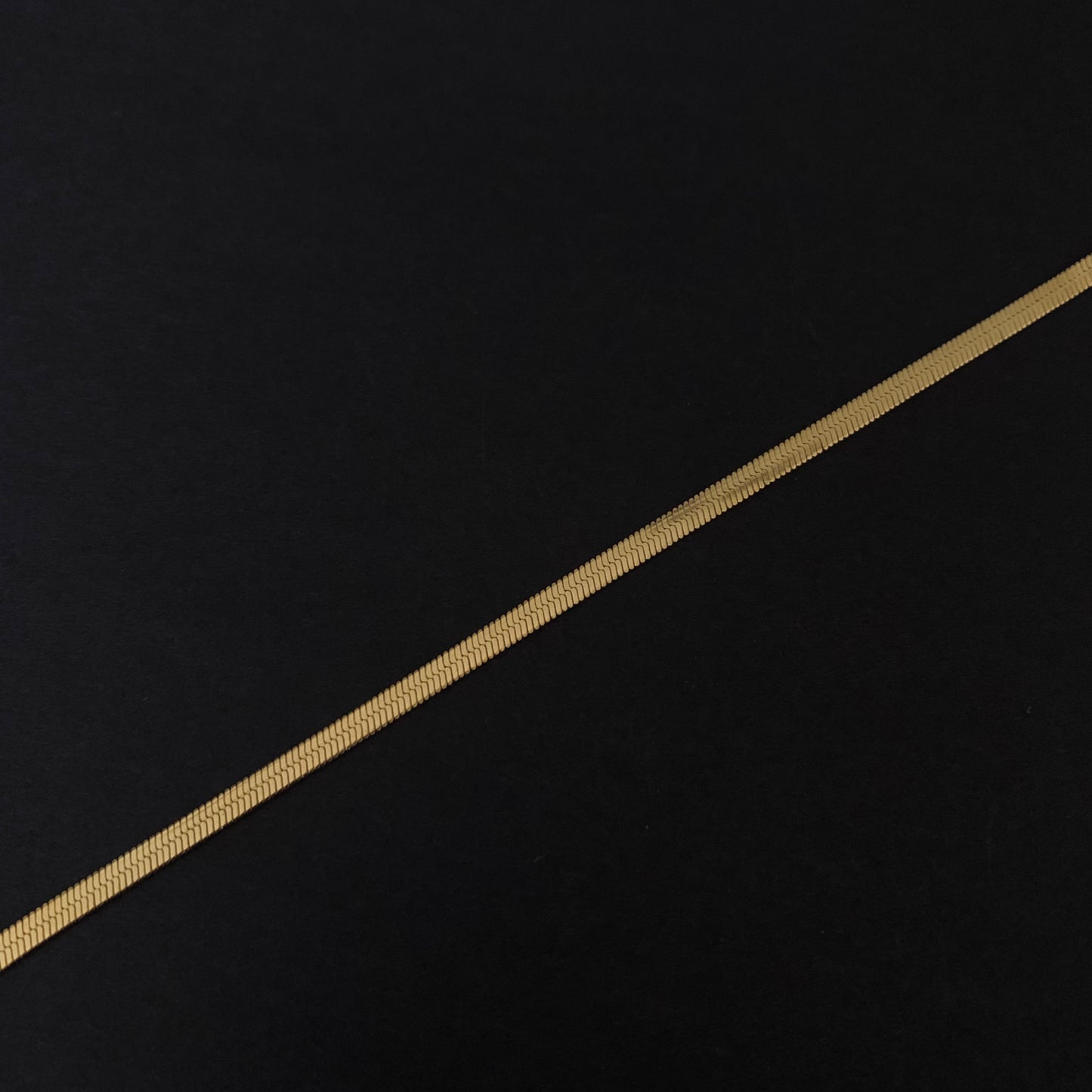 Gold Herringbone Chain Bracelet