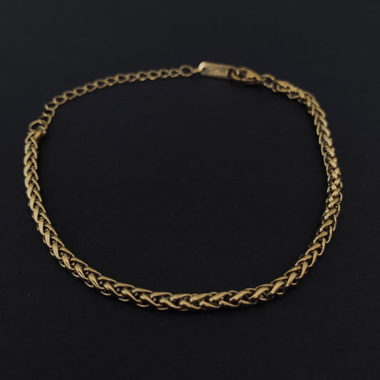 Gold Wheat Chain Bracelet