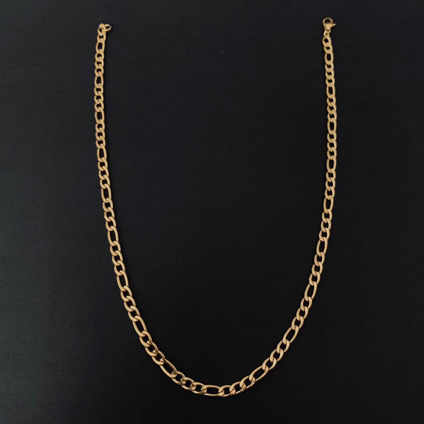 Gold Figaro Chain Necklace (450x5)