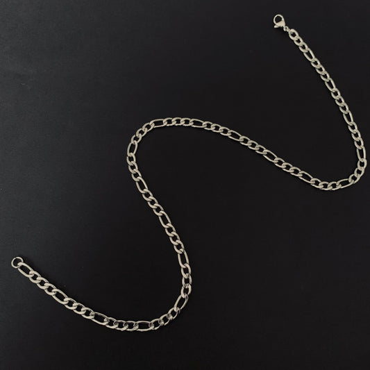 Silver Figaro Chain Necklace (450x5)