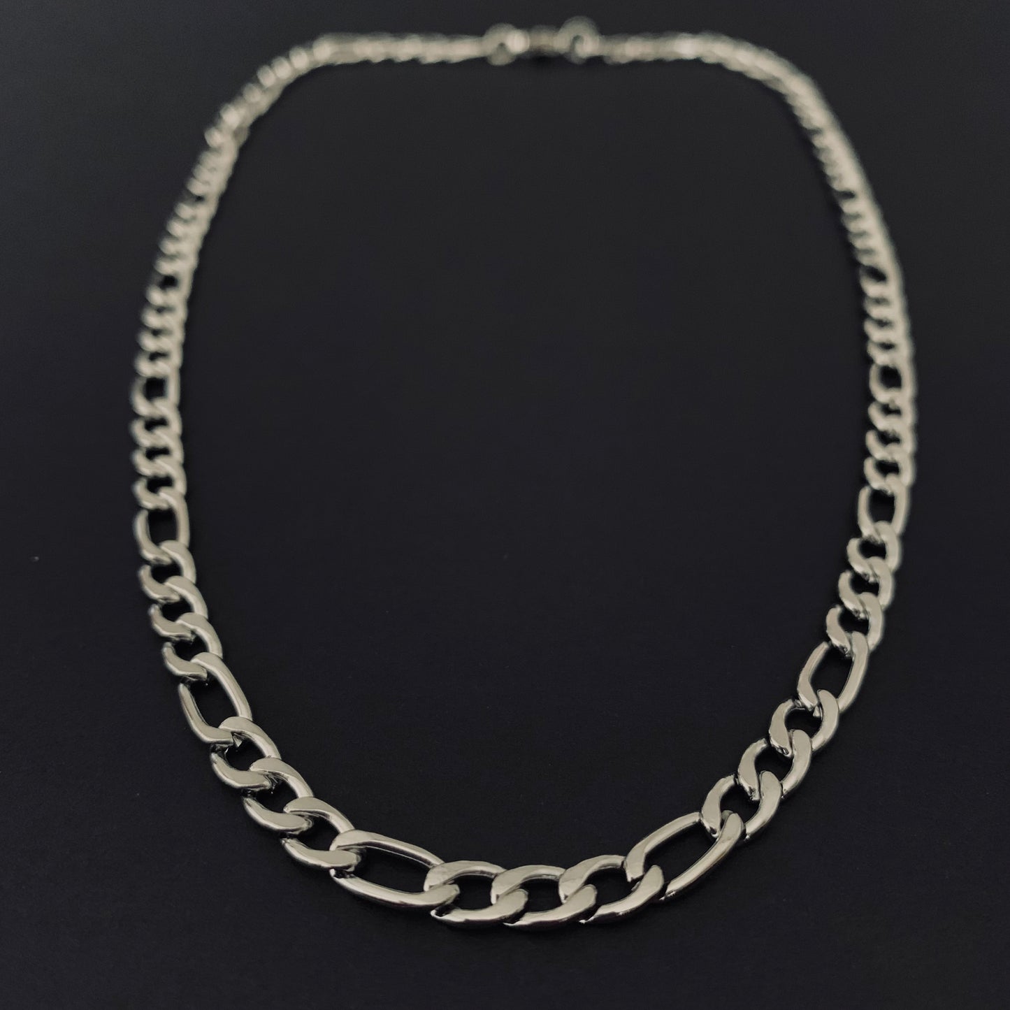 Silver Figaro Chain Necklace (450x5)
