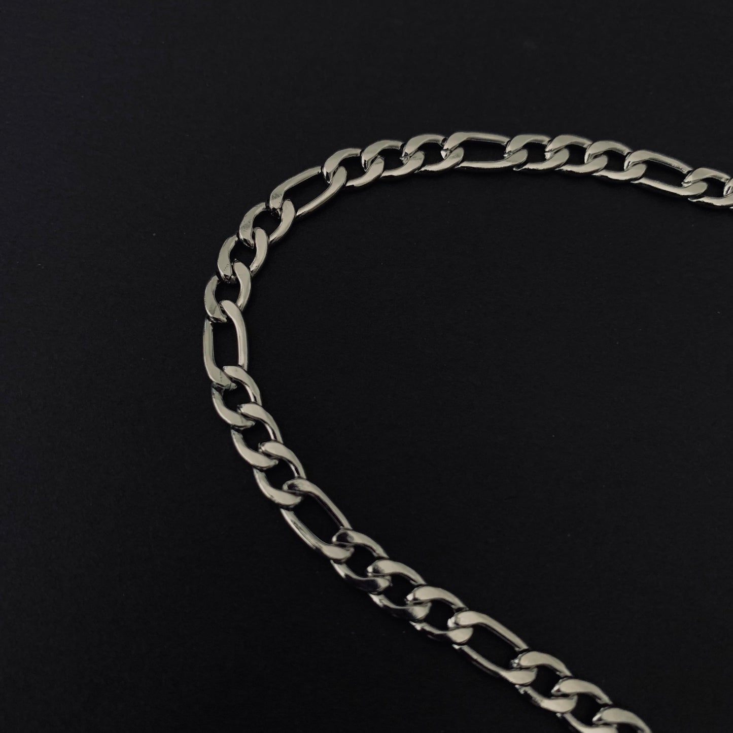 Silver Figaro Chain Necklace (500x5)