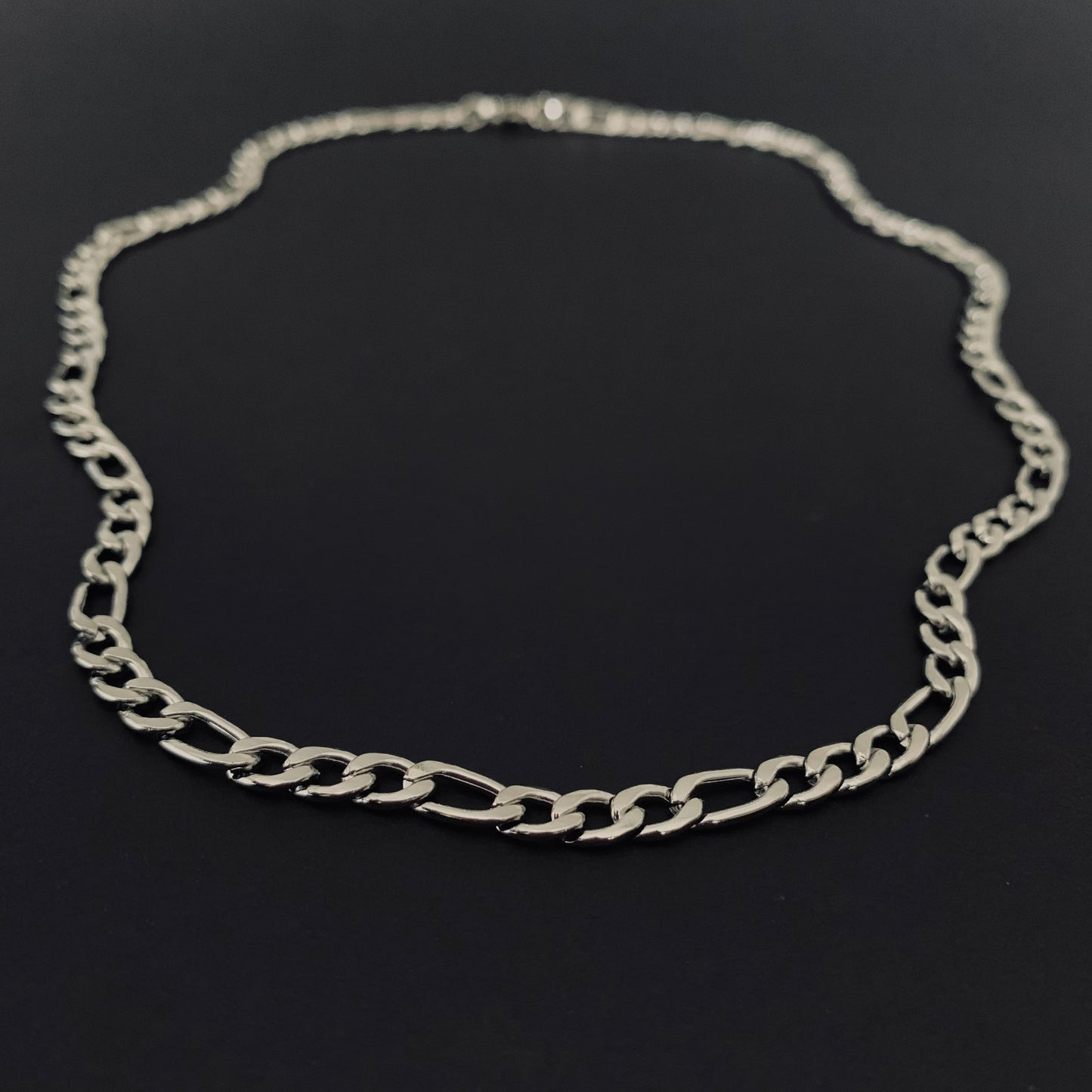 Silver Figaro Chain Necklace (500x5)