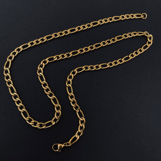 Gold Figaro Chain Necklace (550X5)
