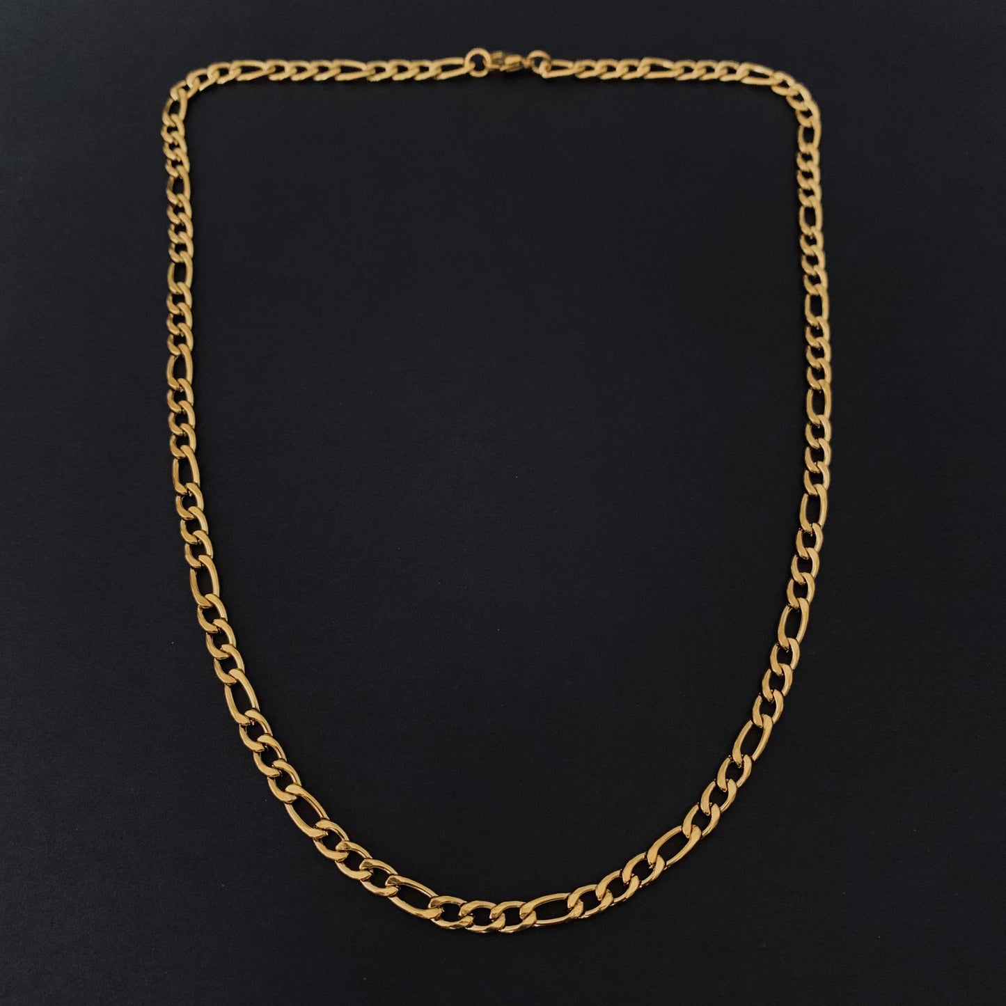 Gold Figaro Chain Necklace (550X5)
